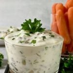 Finished healthy bacon and chive dip