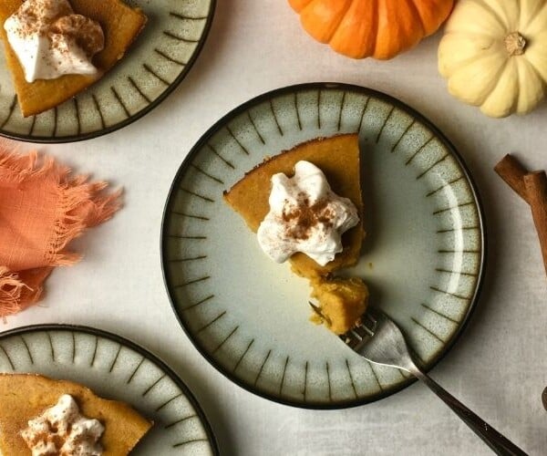 Finished healthy pumpkin pie