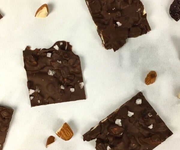 Finished homemade chocolate bars