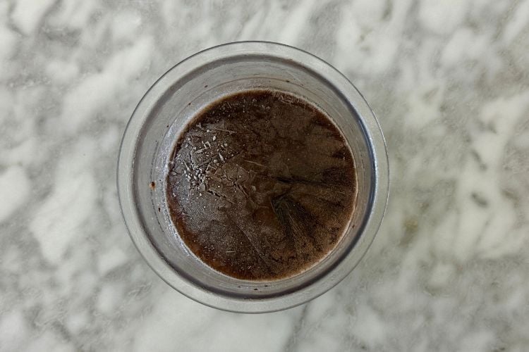 Frozen chocolate protein shake