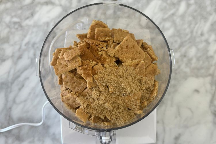 Graham crackers in food processor