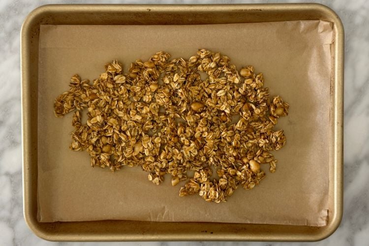 Granola on sheet pan