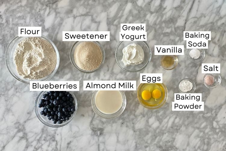 Healthy Blueberry Muffins Ingredients