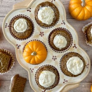 Healthy Pumpkin Cream Cheese Muffins