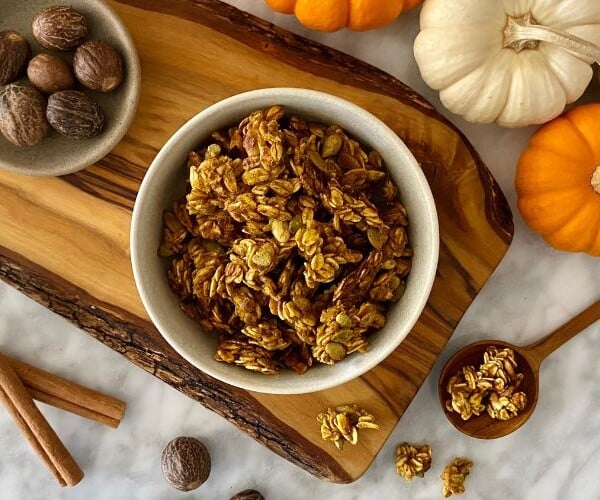 Healthy Pumpkin Spice Granola Recipe