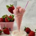 High Protein Strawberry Frozen Yogurt