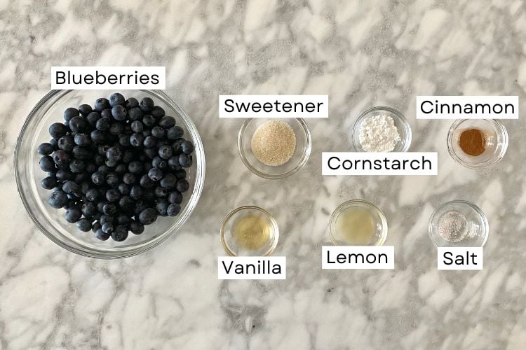 Homemade Blueberry Jam Ingredients
