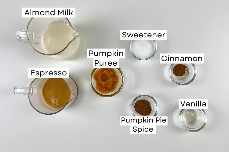 Homemade Pumpkin Spice Latte Ingredients