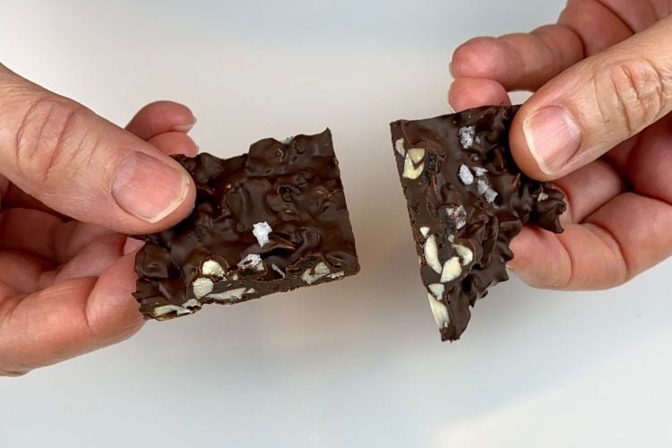 Homemade chocolate bars