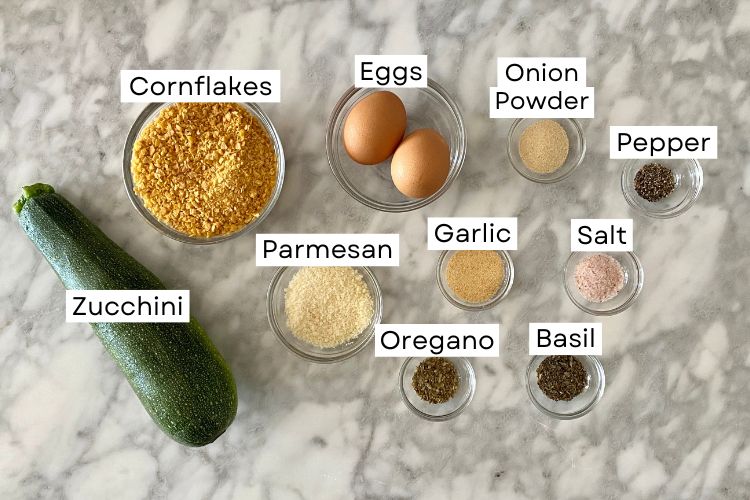 Ingredients For Air Fryer Zucchini Fries