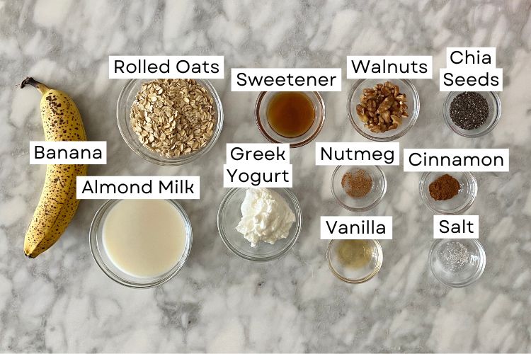 Ingredients For Banana Bread Overnight Oats