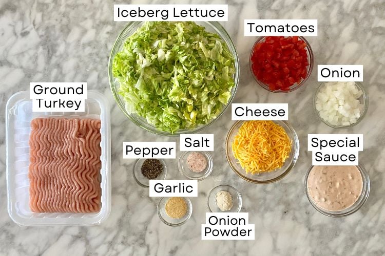 Ingredients For Big Mac Salad