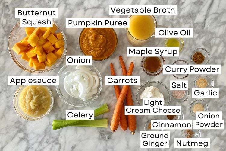 Ingredients For Copycat Panera Autumn Squash Soup
