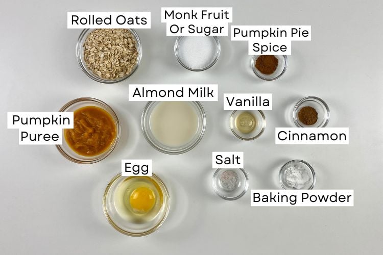 Ingredients For Pumpkin Baked Oats