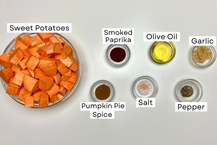 Ingredients For Roasted Sweet Potatoes