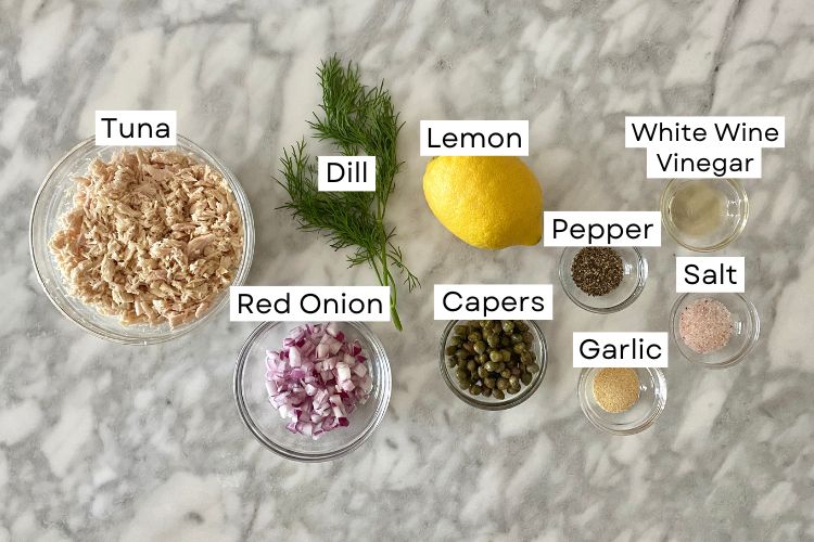 Ingredients For Tuna Salad With Capers