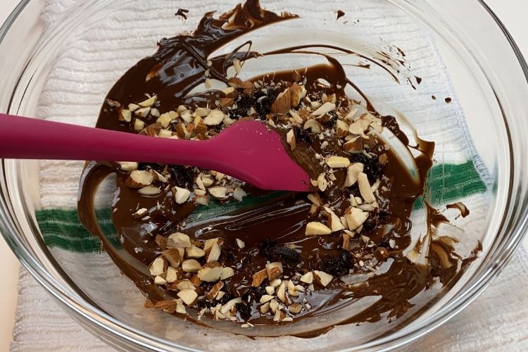 Ingredients Mixed in Chocolate