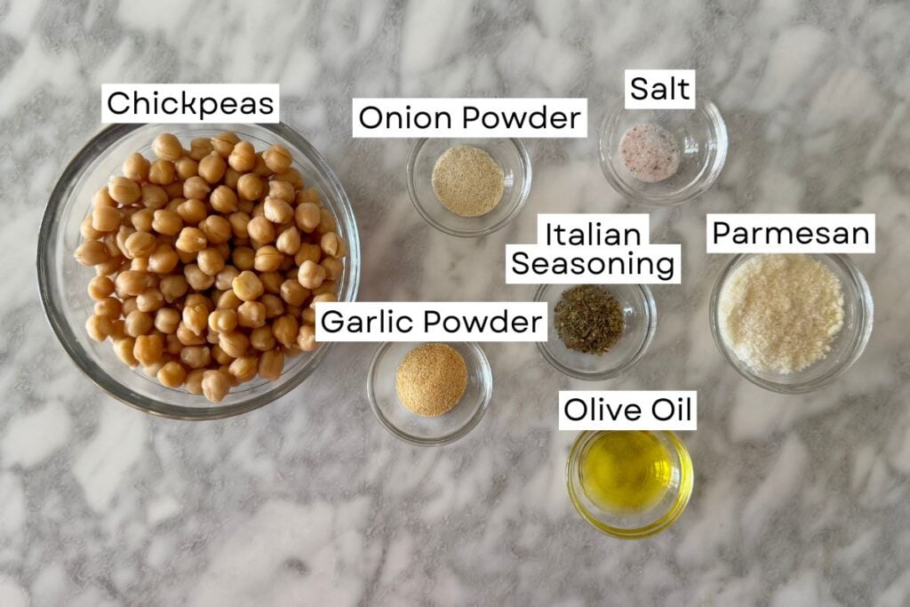 Ingredients needed for air fryer chickpeas