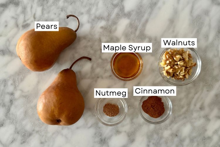 Ingredients for air fryer pears