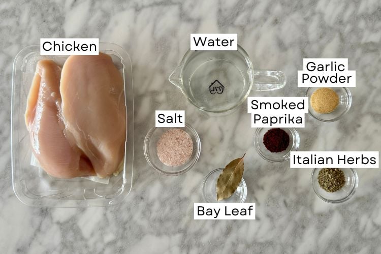 Ingredients for brined chicken breast