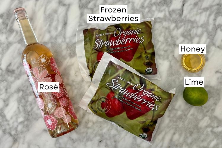 Ingredients for frosé