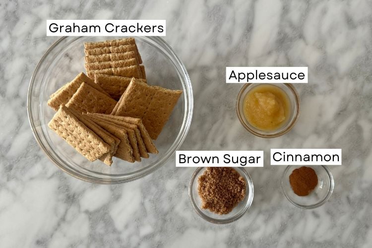 Ingredients for graham cracker crust