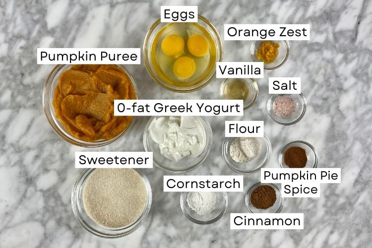 Ingredients for healthy pumpkin pie