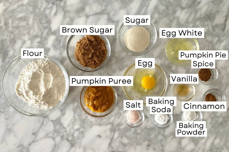 Ingredients for pumpkin cookies