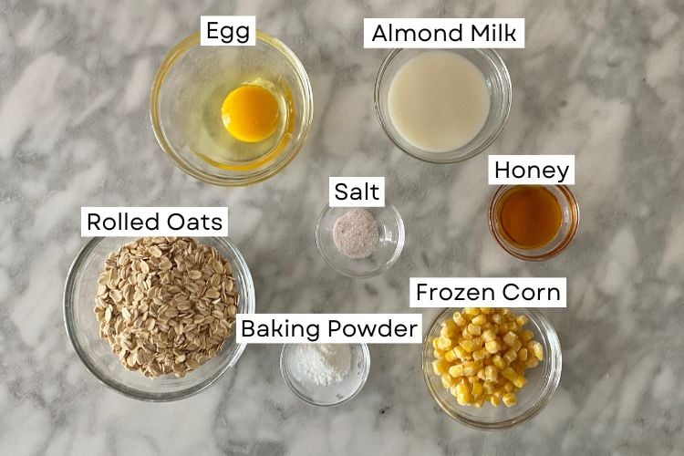 Ingredients for single serving cornbread