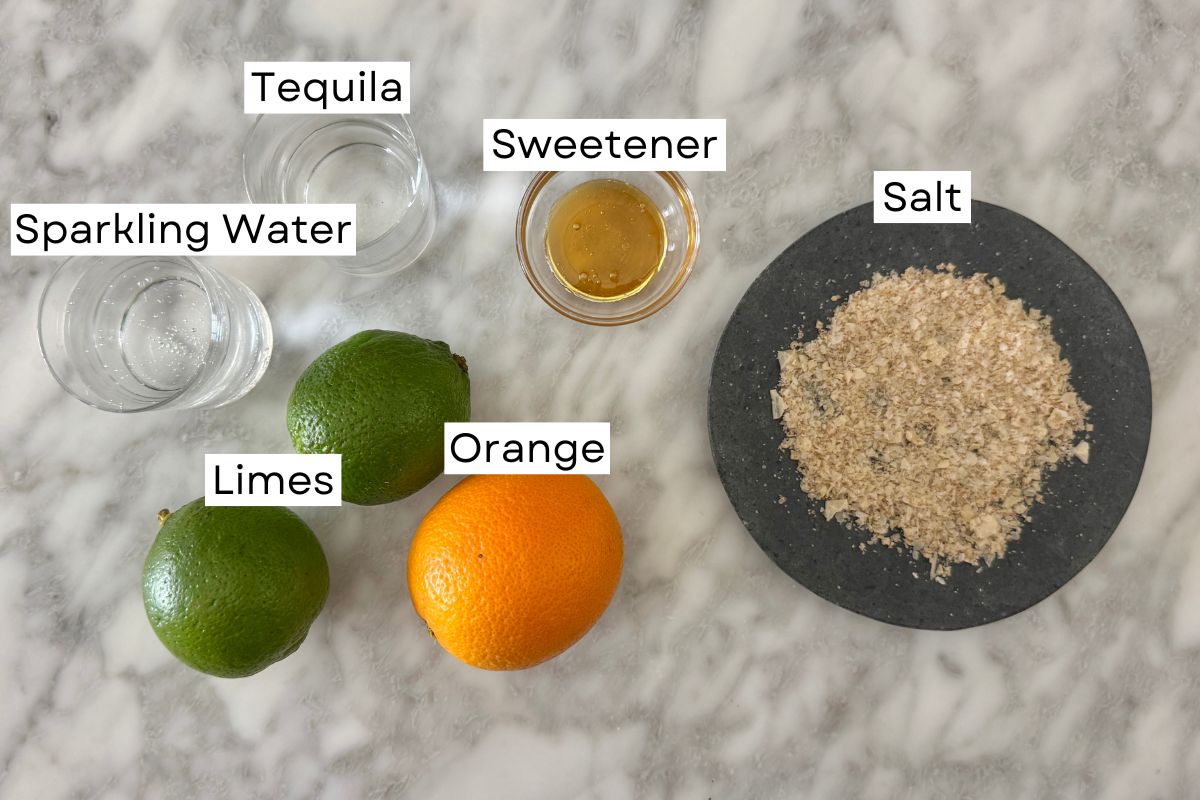 Ingredients for skinny margaritas recipe