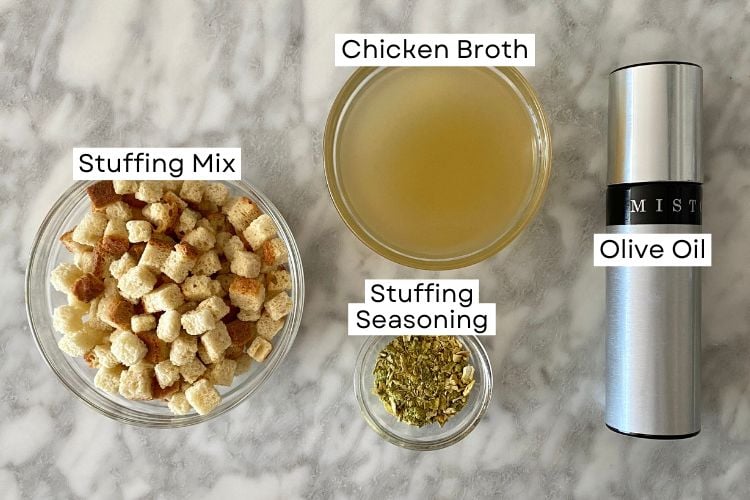 Ingredients for stuffing waffles