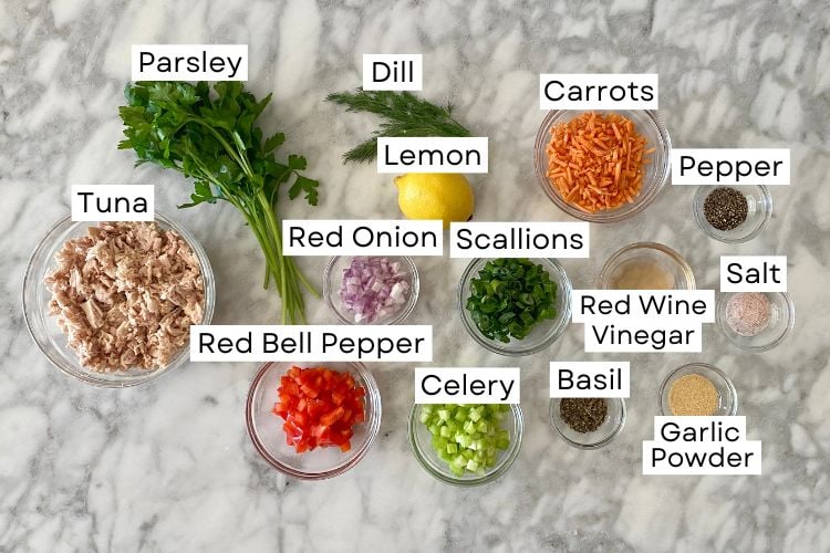 Ingredients for tuna salad