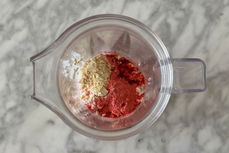 Ingredients in the blender