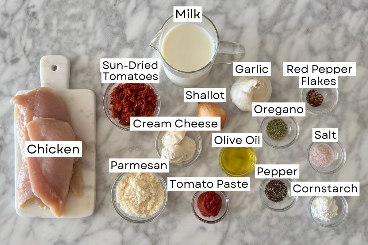 Ingredients needed for Marry Me Chicken recipe