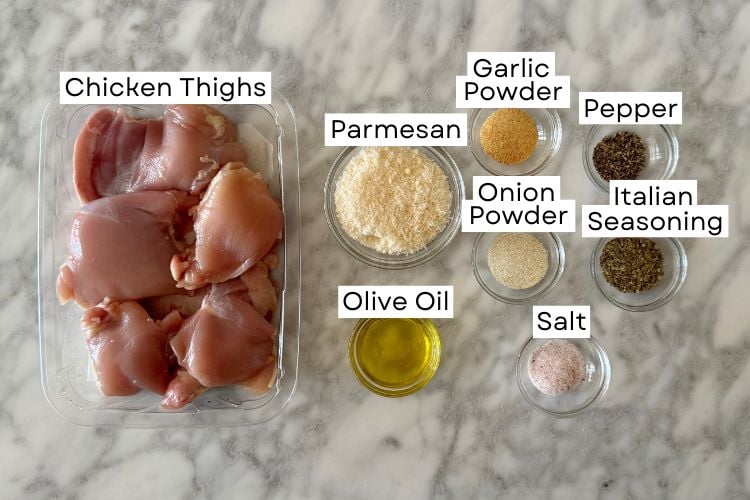 Ingredients needed for air fryer boneless skinless chicken thighs