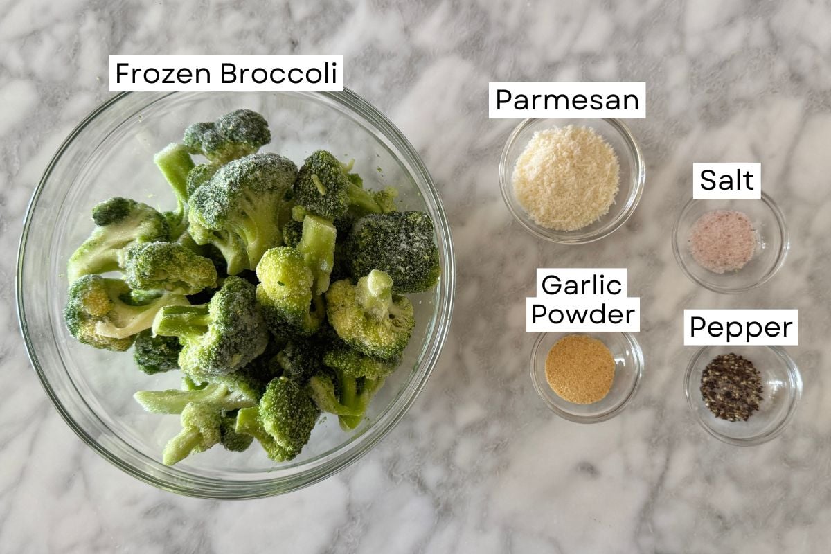 Ingredients needed for air fryer frozen broccoli recipe