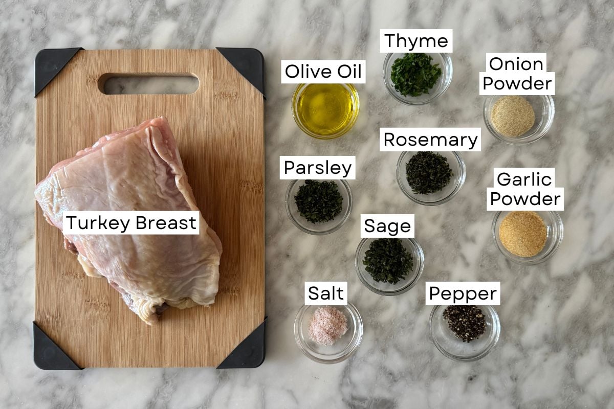 Ingredients needed for air fryer turkey breast