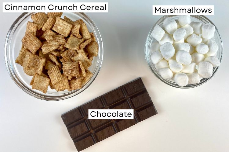 Ingredients needed for s'mores bark