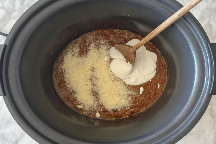 Marry Me Chicken sauce in slow cooker