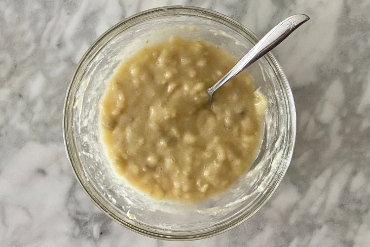 Mashed Bananas In Bowl