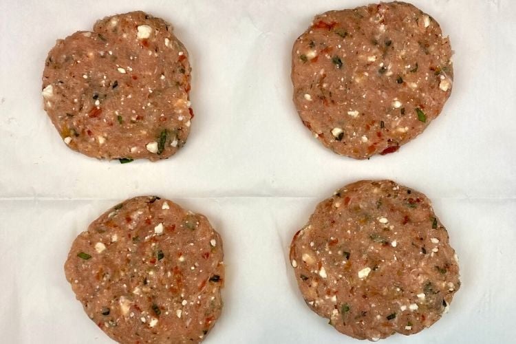Mediterranean turkey burger patties
