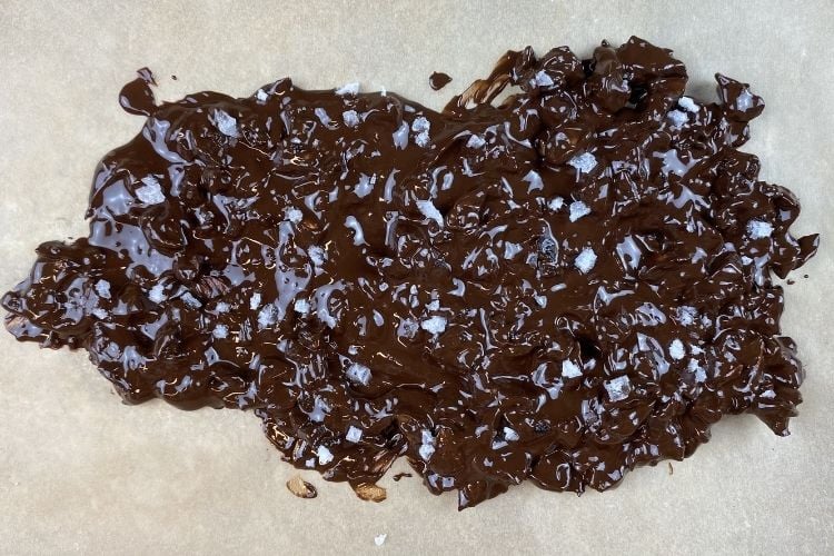 Melted chocolate bar