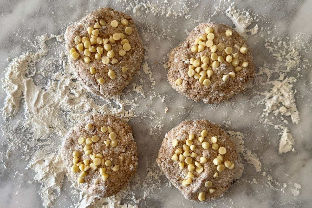 Mini white chocolate chips for cinnamon crunch bagels
