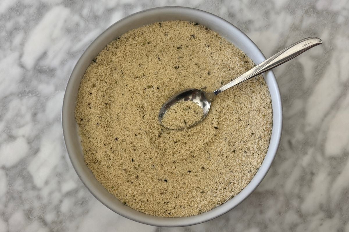 Mixed breadcrumb mixture for air fryer eggplant parmesan