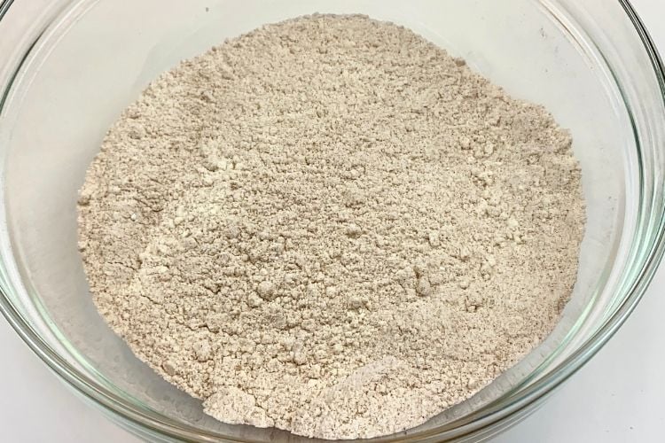 Mixed dry ingredients for the carrot muffins