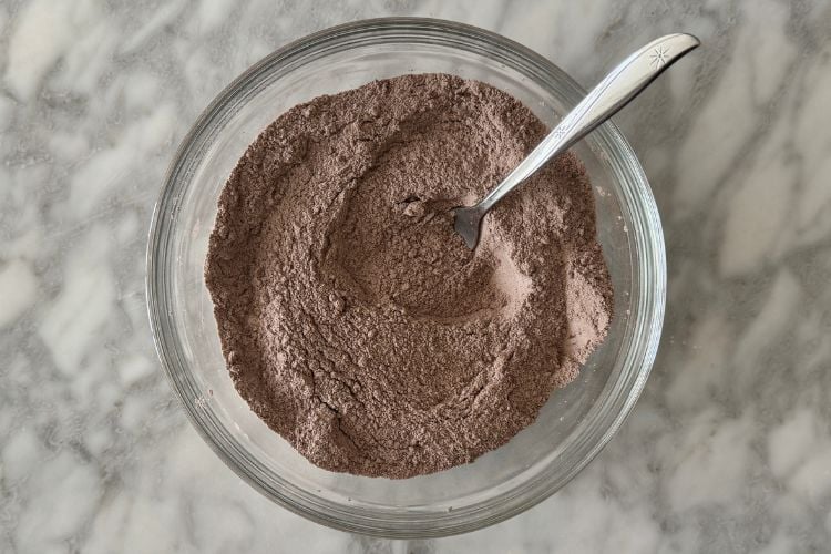 Mixed dry ingredients in bowl