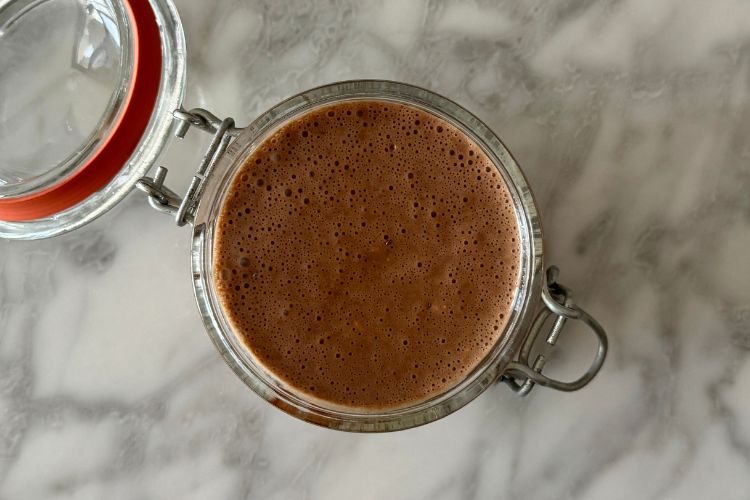 Mixed overnight oats in jar