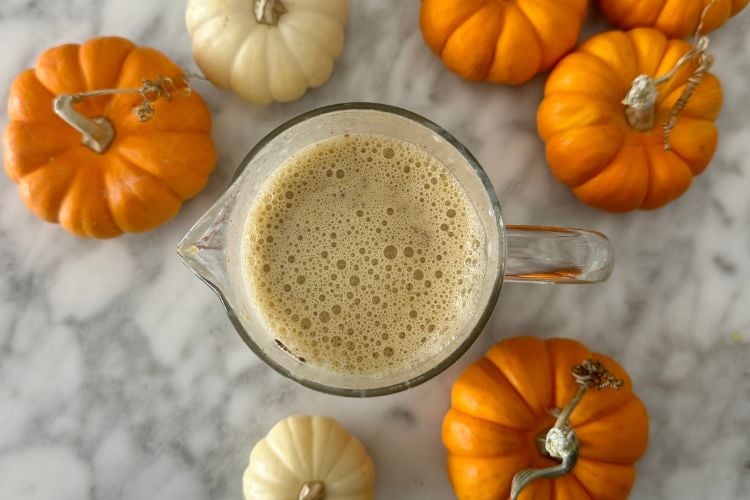 Mixed pumpkin coffee creamer