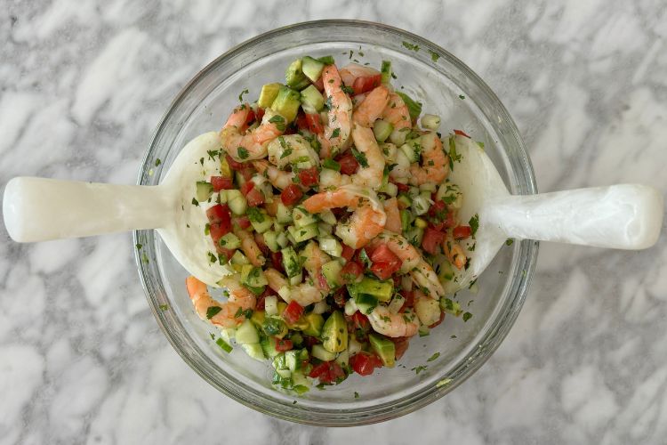 Mixed shrimp salad