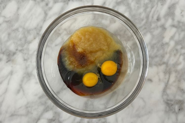 Molasses in bowl for muffins
